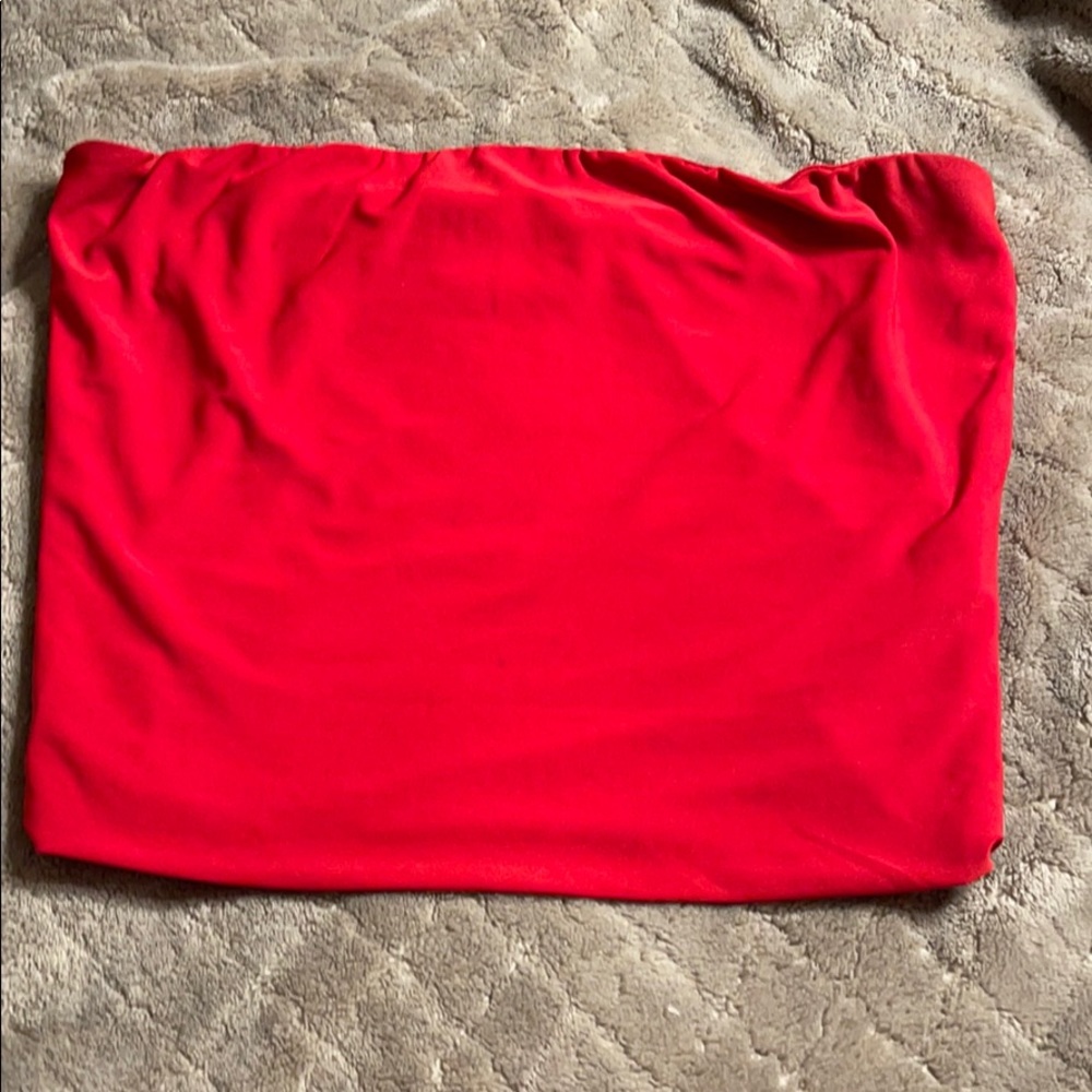 Wine red tube top
